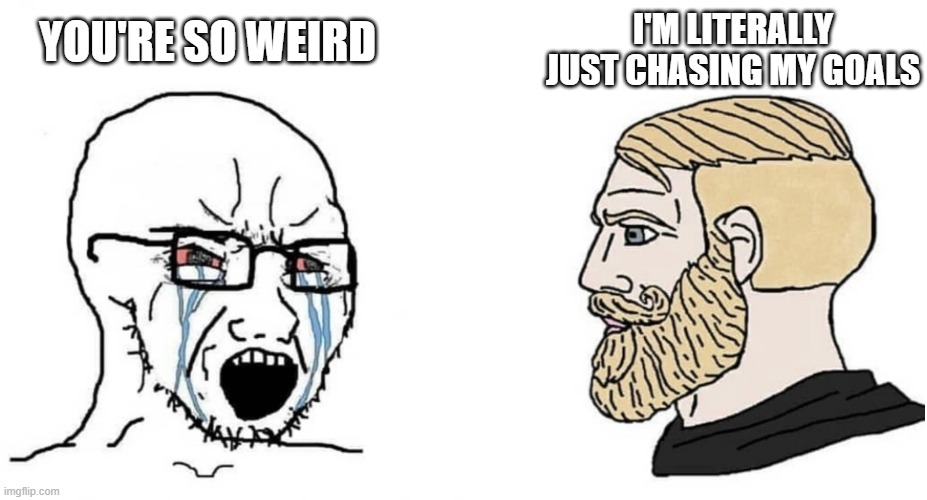 Crying wojak vs chad Crying wojak vs chad