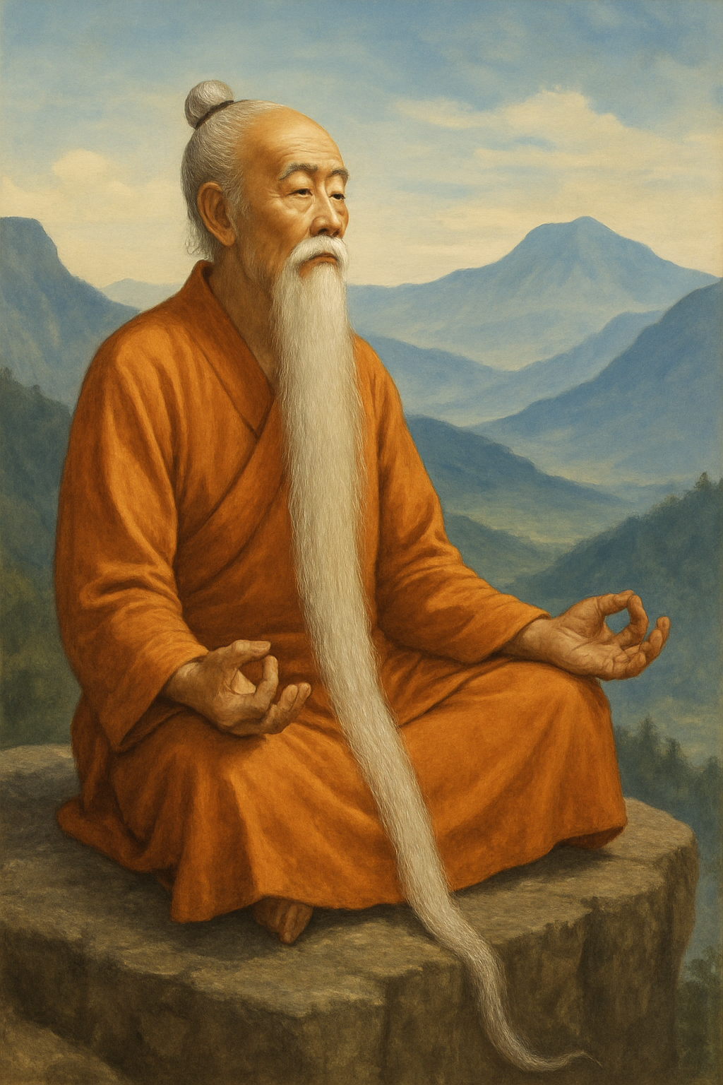 meditating monk